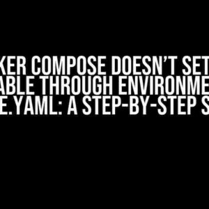 Docker Compose Doesn’t Set Env Variable Through Environment in Compose.yaml: A Step-by-Step Solution