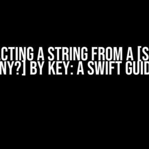 Extracting a String from a [String: Any?] by Key: A Swift Guide