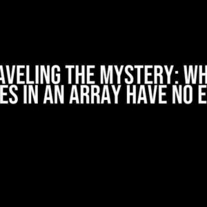 Unraveling the Mystery: Why Do Prefixes in an Array Have No Effect?